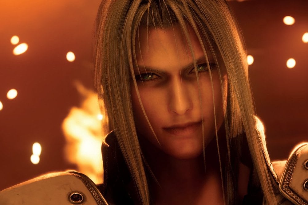Sephiroth au milieu des flammes