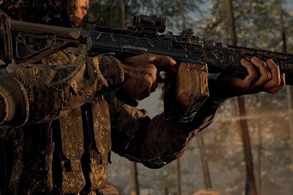 Un soldat en joue dans une forêt, Call of Duty: Modern Warfare 4
