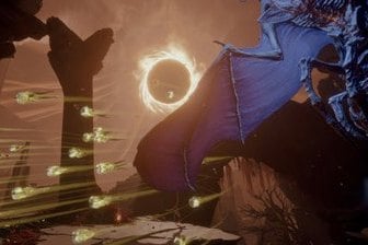 Scène du jeu Saros, une éclipse au-dessus d'un décor étrange