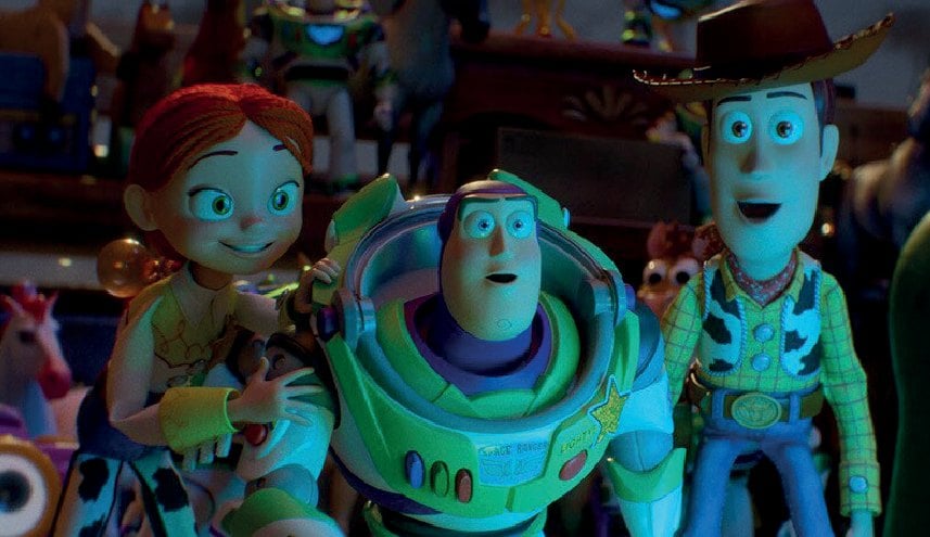 Jessie, Buzz l'Éclair et Woody dans Toy Story 5