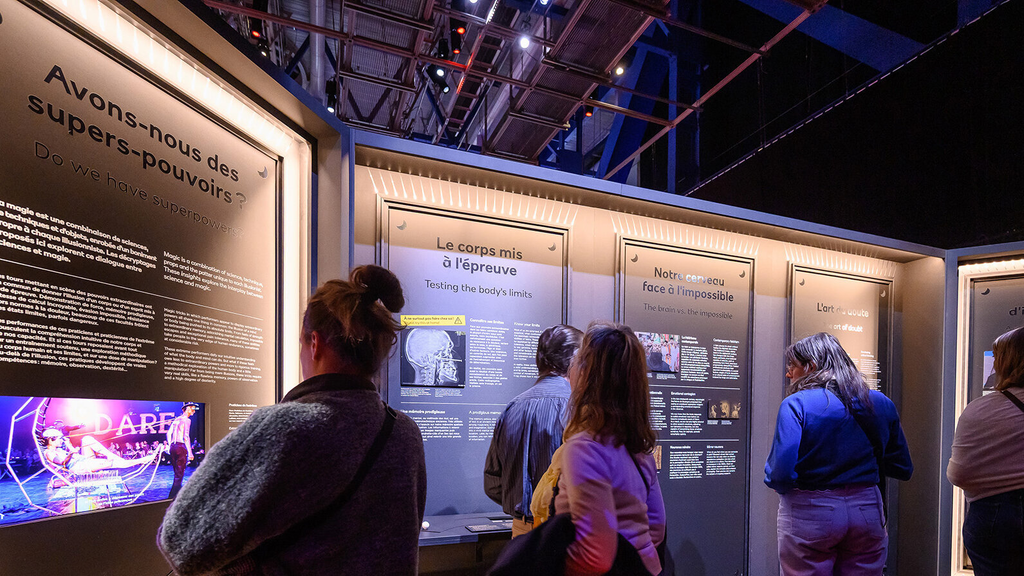 Vue de l'exposition Magie à la Cité des sciences et de l'industrie