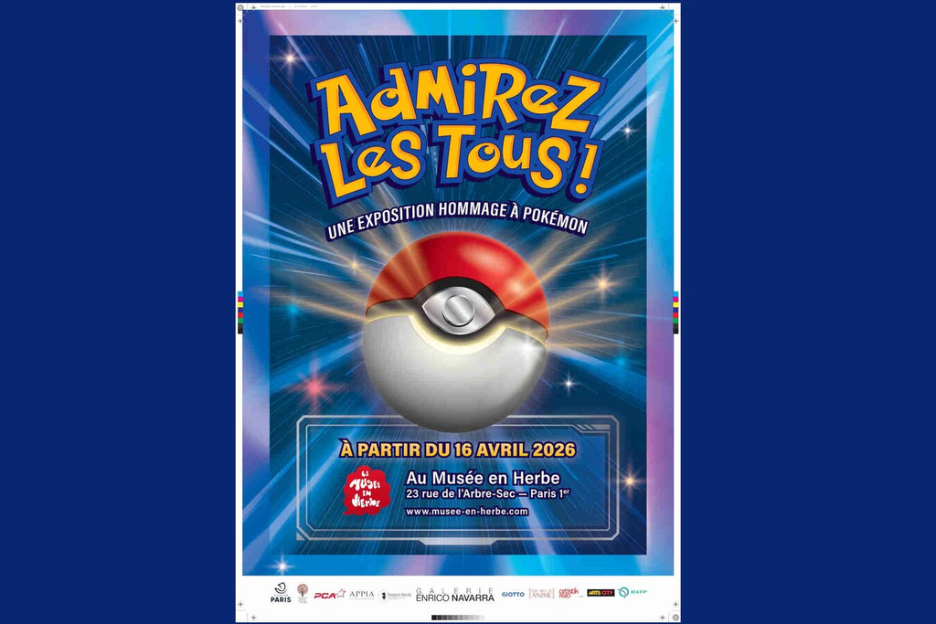 Affiche de l'exposition Admirez-les tous ! Une exposition hommage à Pokémon au Musée en Herbe