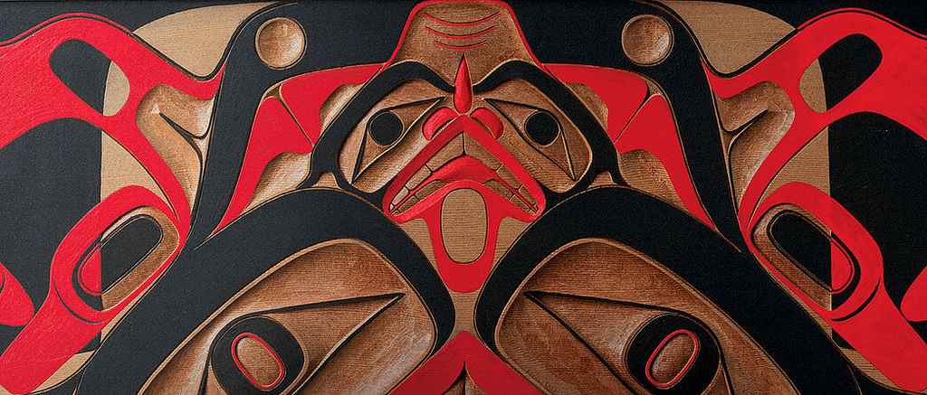 Visuel de l'exposition Premières Nations, arts et cultures du Nord-Ouest de l'Amérique, au musée du quai Branly