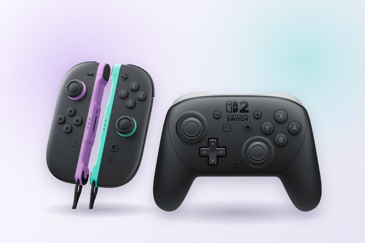 Paire de Joy-Con 2 violet et vert et Pro Controller Switch 2