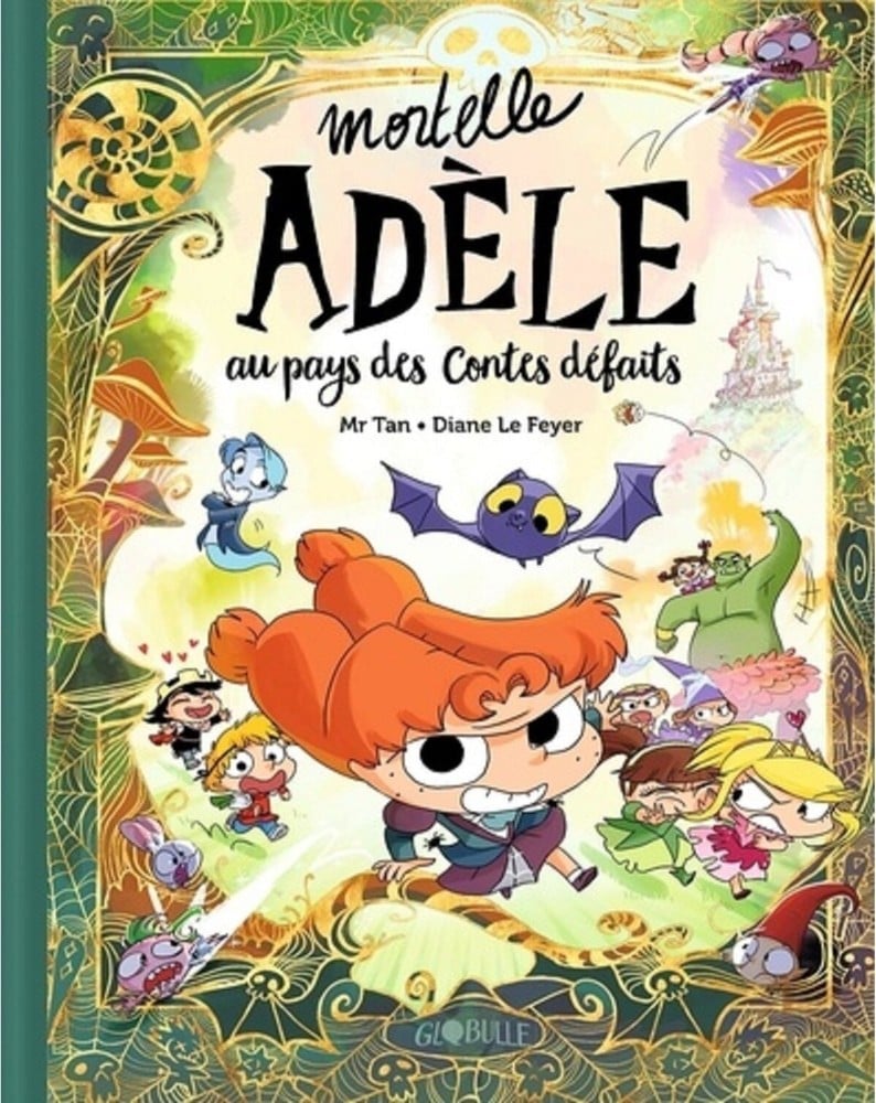 Couverture de Mortelle Adèle au pays des contes défaits, première Grande Aventure de la série