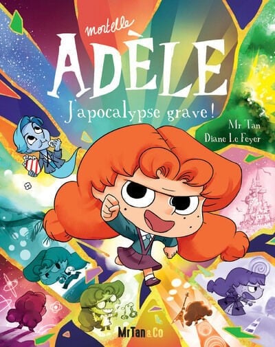 Couverture de Mortelle Adèle tome 20, J'apocalypse grave ! : Adèle fonce au milieu d'une explosion de couleurs