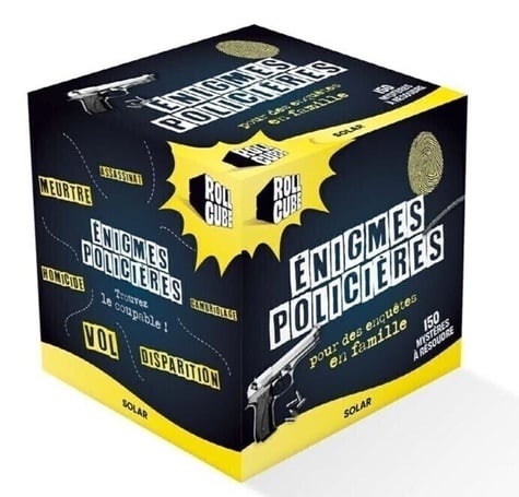 Le Roll'cube Énigmes policières de Solar, un cube noir et jaune